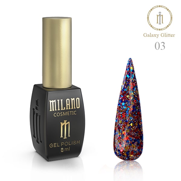 Гель Лак MILANO Galaxy Glitter 8 Мл № 03