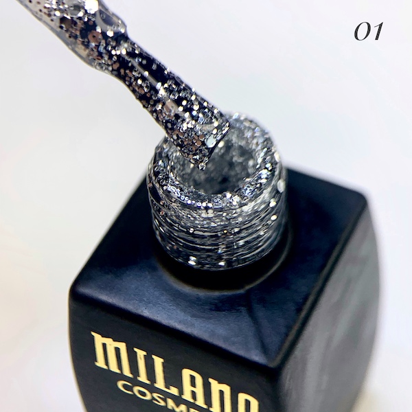 Гель Лак MILANO Galaxy Glitter 8 Мл № 01 - imagine 2