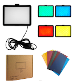 Лампа видеосвет LED | 16 cm 6" | 9 color filters | 120 Lights | USB | 12W,2V