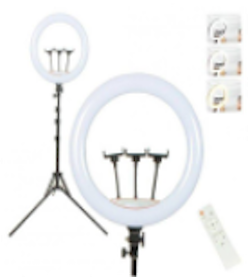 Лампа Кольцевая LED 45 cm 18" | 416 Lights | Remote | Touch Switch | 12V Adapter | LJJ-45