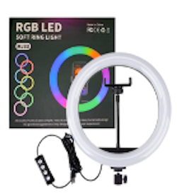 Лампа Кольцевая RGB LED | 33 cm 13" | 120 Lights | 39 RGB | MJ-33 , USB . Orig