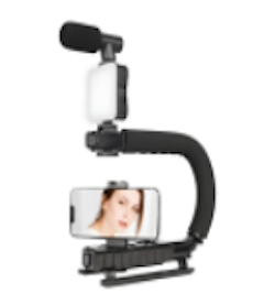 Gimbal Stabilizer | Multifunctional | Bluetooth | Microphone & LED Lamp | AY-49U